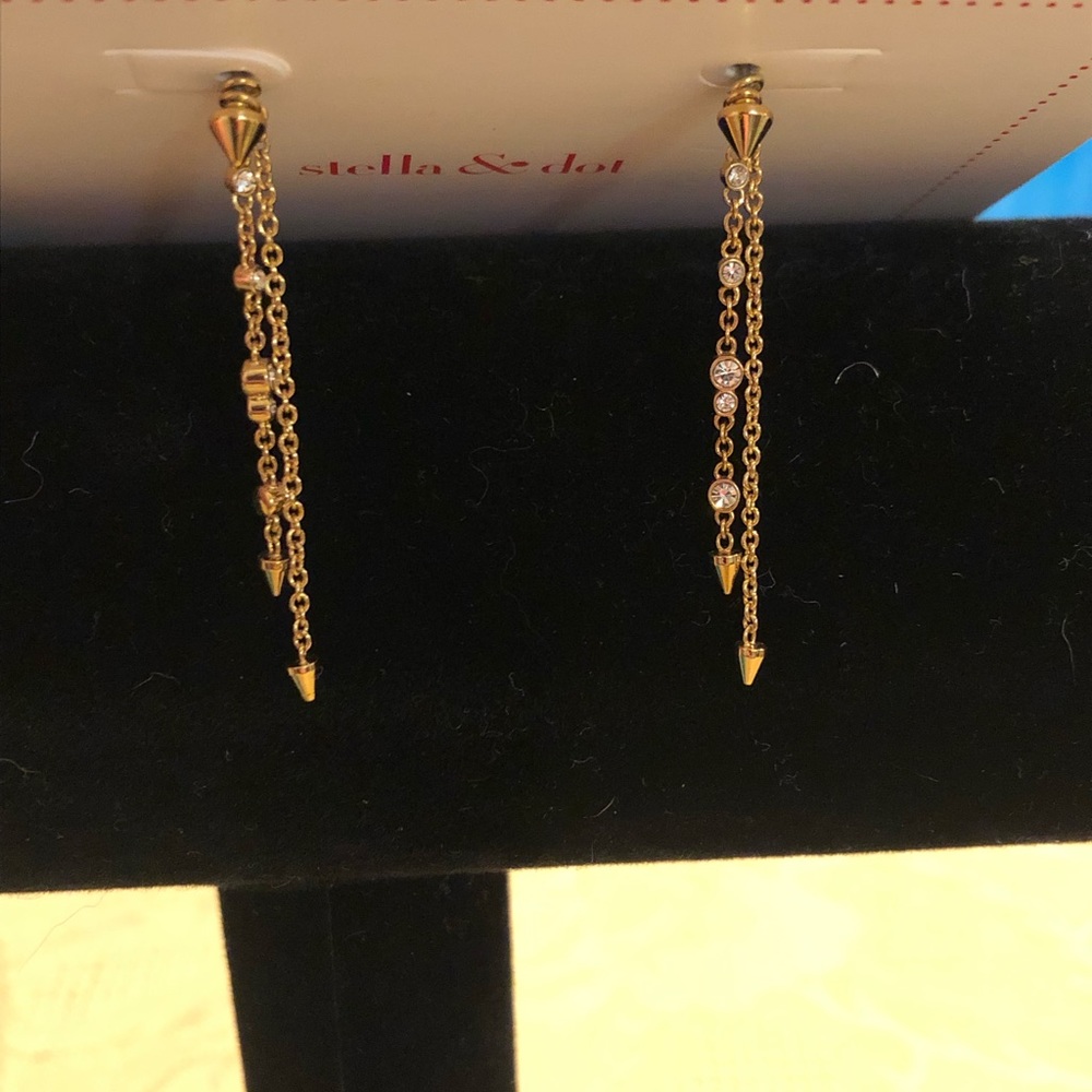 Stella & Dot Celestial Drop Earrings - Gold